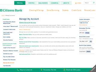 Manage My Account - Citizens Bank