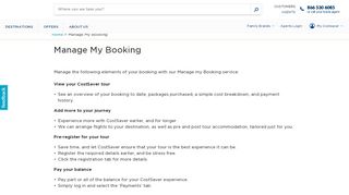 
                            8. Manage My Booking - Costsaver Home - USA - Trafalgar Tours Travel Agent Portal