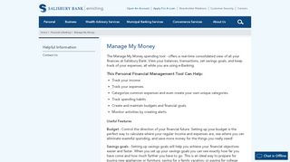 
                            9. Manage My Money | Salisbury Bank and Trust Company - Salisbury Bank E Banking Portal