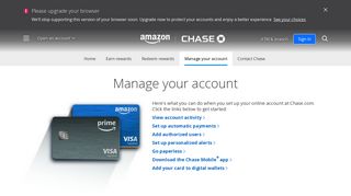 
                            1. Manage Your Account - Chase Bank - Amazon Visa Card Chase Portal