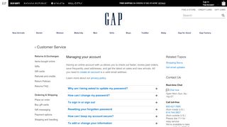 
                            6. Manage your account - Gap - Eservice Gap Portal