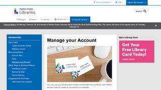 
                            15. Manage your Account | Halifax Public Libraries - Halifax Portal Reset
