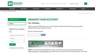 
                            5. Manage Your Account - Hendricks Regional Health - Hendricks Therapy Patient Portal