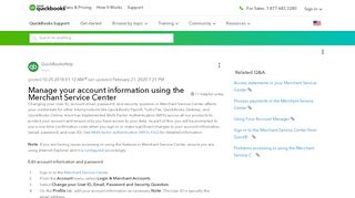 Manage your account information using the Merchant ...