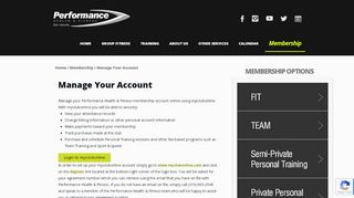 
                            6. Manage Your Account - Performance Health & Fitness - Myiclubonline Golds Gym Portal