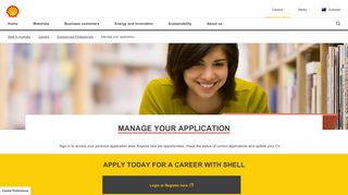 
                            6. Manage your application | Shell Australia - Shell Jobs Portal