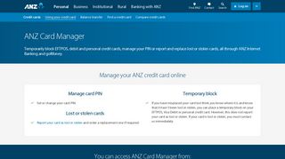Manage your credit card online | ANZ - Anz Mastercard Portal Nz