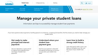 
                            3. Manage Your Private Student Loans - Student ... - Sallie Mae - Sallie Mae Full Site Portal