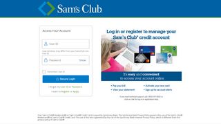 Manage Your Sam's Club Credit Card Account