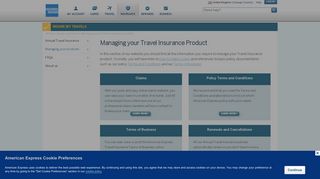 Manage Your Travel Insurance Product | American Express ... - American Express Travel Insurance Portal