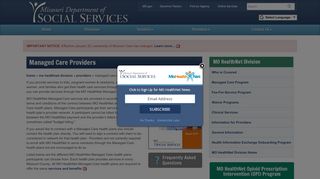 
                            3. Managed Care Providers | Missouri Department of Social Services ... - Missouri Medicaid Provider Portal