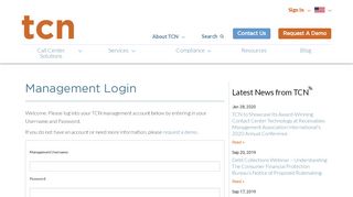 
                            2. Management Login Page | TCN - Tcn Login
