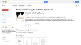 
                            9. Managerial Epidemiology for Health Care Organizations - Smr Fos Portal