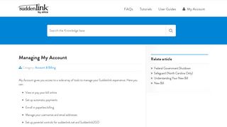 Managing My Account | Help Desk - Suddenlink - Suddenlink Net Portal Page