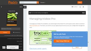 
Managing trixbox Pro - trixbox CE 2.6 - Packt Subscription  

