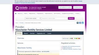 
                            4. Manchester Fertility Services Limited - CQC - Manchester Fertility Portal