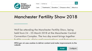 
                            5. Manchester Fertility Show 2018 | Human Fertilisation and Embryology ... - Manchester Fertility Portal