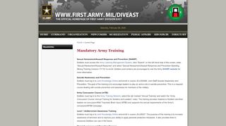 
                            6. Mandatory Army Training - First Army - Army Cei Login