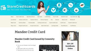 
                            6. Mandee Credit Card. Mandee credit card login and payment. - Mandee Credit Card Portal