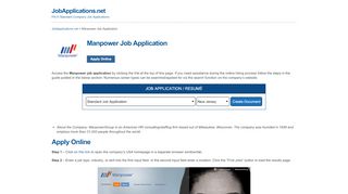 
                            2. Manpower Job Application - Apply Online - Manpower Application Portal