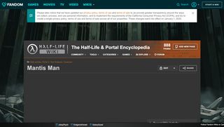 
                            1. Mantis Man | Half-Life Wiki | FANDOM powered by Wikia - Portal 2 Mantis Men