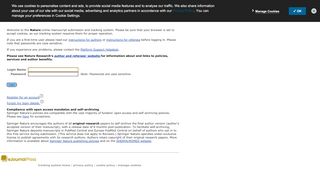 manuscript tracking system - Nature - Nature Submission Portal