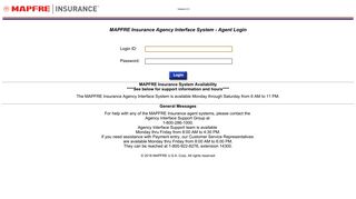 MAPFRE Insurance - WAI IIP - Agent Login