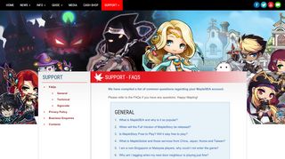 
                            7. MapleStorySEA | Support - FAQs - MapleSEA - Maplesea Sign Up