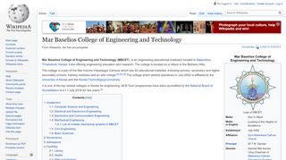 
                            6. Mar Baselios College of Engineering and Technology - Wikipedia - Mbcet Student Portal