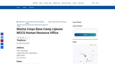 Marine Corps Base Camp Lejeune MCCS Human Resource Office ...