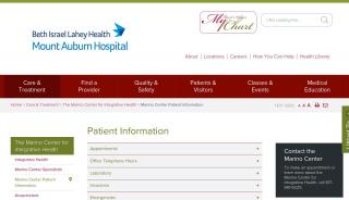 
Marino Center Patient Information - Mount Auburn Hospital
