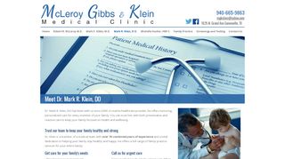 
                            3. Mark R. Klein, D.O. - McLeroy Gibbs & Klein Medical Clinic - Mcleroy Gibbs And Klein Patient Portal