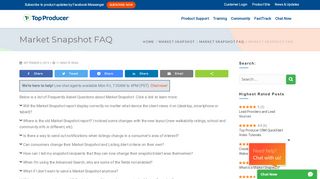 
                            7. Market Snapshot FAQ – Top Producer Support (Campus) - Top Producer Market Snapshot Portal