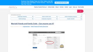 
                            7. Marriott Friends and Family Code - Can anyone use it ... - Marriott Employee Rate Portal