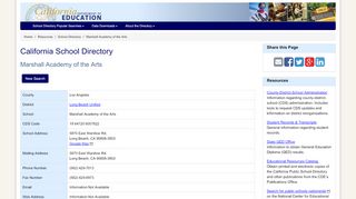 
                            2. Marshall Academy of the Arts - School Directory Details (CA ... - Marshall Academy Of The Arts Portal