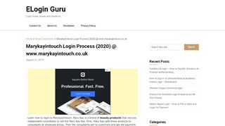 
                            7. Marykayintouch Login Process (2020) @ www ... - ELogin Guru - Mary Kay Intouch Portal Uk