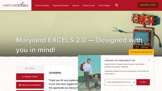 
                            1. Maryland EXCELS 2.0 - Designed with you in mind ... - Maryland Excels Provider Portal