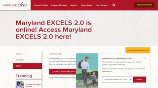 
                            3. Maryland EXCELS 2.0 is online! Access Maryland EXCELS ... - Maryland Excels Provider Portal
