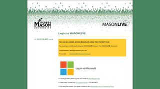 
                            1. MasonLive :: George Mason University - Gmu Masonlive Portal