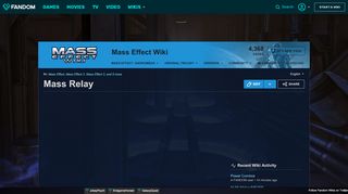 Mass Relay | Mass Effect Wiki | FANDOM powered by Wikia - Mass Effect Portal