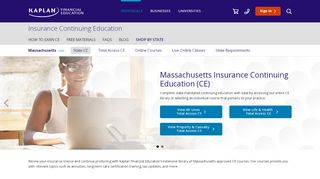 
                            6. Massachusetts Insurance Continuing Education | Kaplan ... - Kaplan Insurance Continuing Education Portal