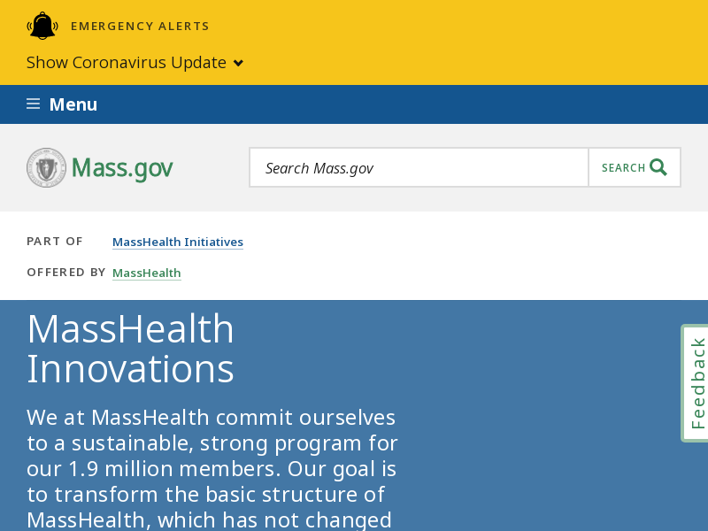 
                            3. MassHealth Innovations | Mass.gov
