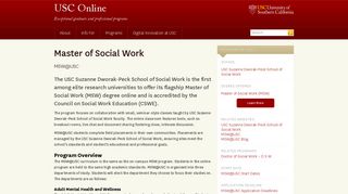 
                            3. Master of Social Work - USC Online | USC - Vac Msw Portal