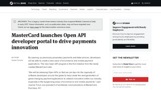 
                            3. MasterCard launches Open API developer portal to drive payments ... - Mastercard Developer Portal