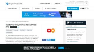 
                            4. MasterCard Payment GatewayDirect API | ProgrammableWeb - Mastercard Developer Portal