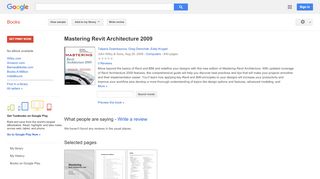 
Mastering Revit Architecture 2009  
