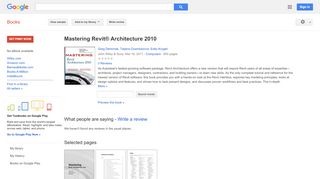 
 Mastering Revit® Architecture 2010  
