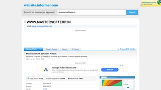 
                            8. mastersofterp.in at WI. MasterSoft ERP Solutions Pvt.Ltd. - Mastersoft Erp Rfcampusgu Portal