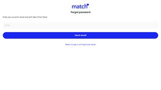 
                            6. Match® | Forgot Password | The Leading Online ... - Match.com - Match Portal Error