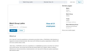 
                            5. Match Group LatAm | LinkedIn - Parperfeito Com Br Portal